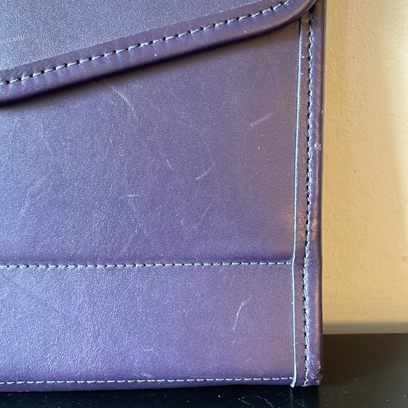 J.W. HULME Purple leather calendar or notepad cover - Picture 2 of 11